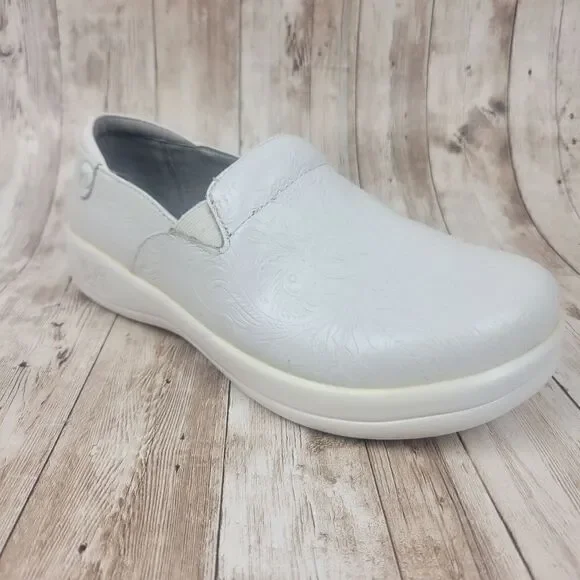 Alegria Keli White Leather Clogs size 36 - Picture 7 of 10